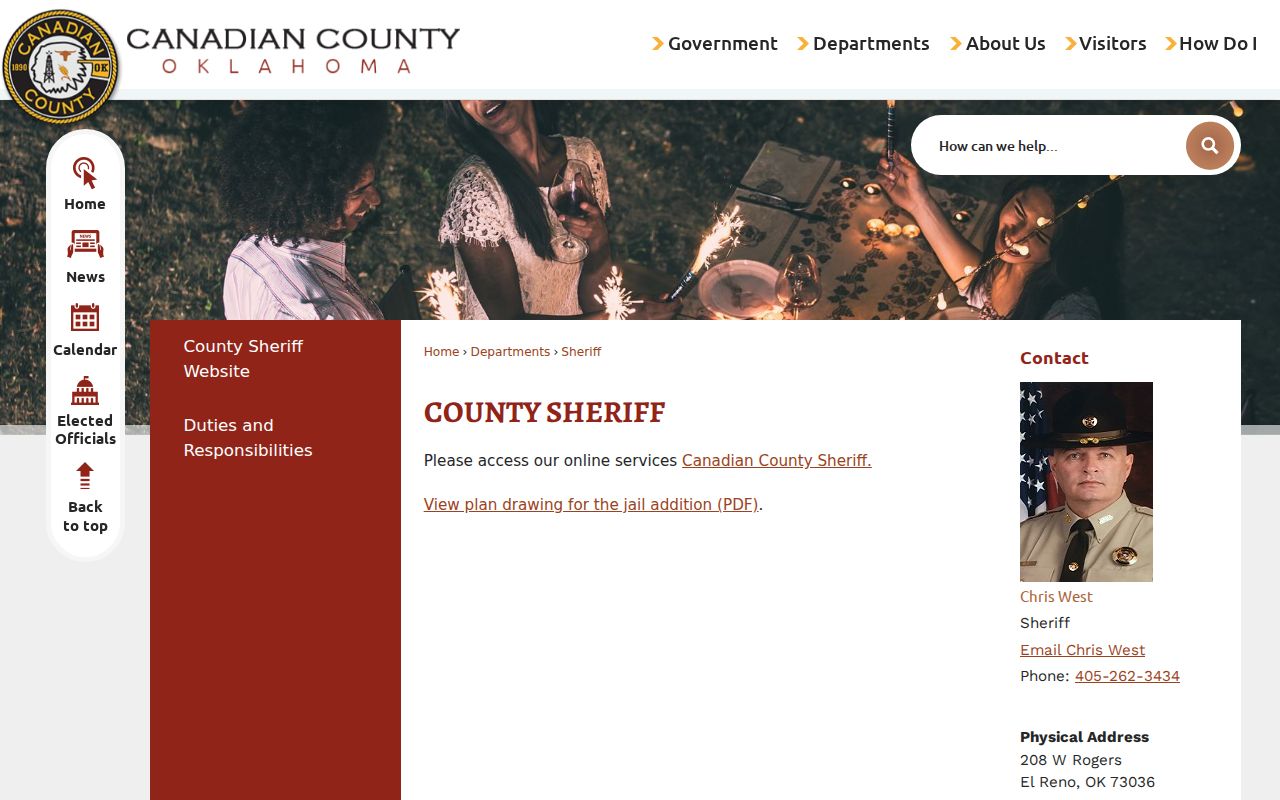 Canadian County arrest warrant sheriff service office