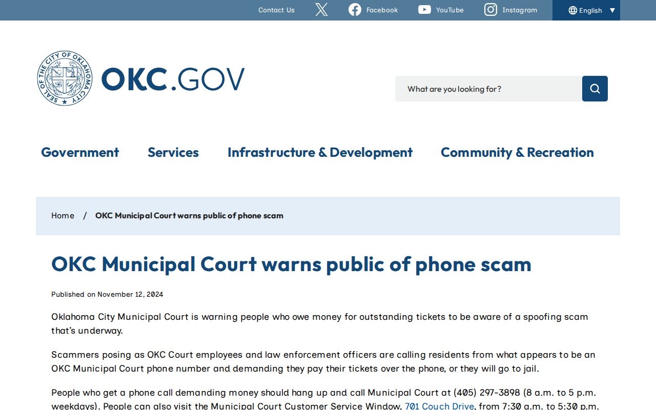 Canadian County official contact verification for Most Wanted records